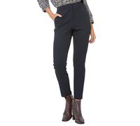 Roman Originals Office Trousers for Women UK Ladies Pants Smart Tapered Stretch 3/4 Length Ankle Grazer Professional Formal Evening Work Casual Autumn Winter - Black Short (61 CM) - Size 12