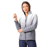 Roman Originals Padded Coat for Women UK Ladies Parka with Faux Fur Trim Hood Puffer Quilted Bubble Jacket Winter Autumn Waterproof Wind Resistant Thermal Fitted Puffa - Ombre Light Grey - Size 18