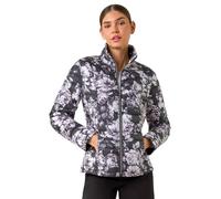 Roman Originals Padded Coat for Women UK Ladies Parka with Faux Fur Trim Hood Puffer Quilted Bubble Jacket Winter Autumn Waterproof Wind Resistant Thermal Fitted Puffa - Grey - Size 18