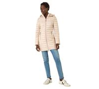 Roman Originals Padded Hooded Coat for Women UK - Ladies Everyday Autumn Winter Comfy Soft Evening Vacation Work Party Night Out - Stone - Size 18