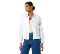Roman Originals Patch Pocket Jacket for Women UK - Ladies Everyday Holiday Spring Summer Collar & Revere Comfy Soft Evening Vacation Work Party - White - Size 14