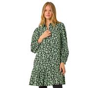 Roman Originals Shirt Dress for Women UK- Ladies Long Sleeve Belted Collared Midi Maxi Winter Autumn Smart Casual Button Through Evening Office A Line Swing Skater - Mint - Size 16