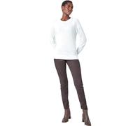 Roman Originals Soft Jumper for Women UK Ladies Winter Autumn Sweater Knit Knitwear Round Crew Neck Top Plain Lightweight Comfy Long Sleeve Split Hem Everyday Daywear - Ivory - Size 10