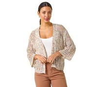 Roman Originals Spacedye Knit Cardigan for Women UK - Ladies Everyday Holiday Spring Summer Comfy Soft Evening Vacation Work Party - Multi - Size 18