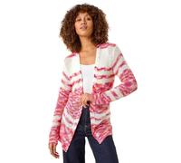 Roman Originals Spacedye Lightweight Knit Cardigan for Women UK - Ladies Everyday Holiday Spring Summer Comfy Soft Evening Vacation Work Party - Cerise - Size 16