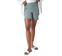 Roman Originals Stretch Shorts for Women UK 14CM - Ladies Turned Hem Bengaline Casual Cropped Pants Chino Capri Slim Fit Above The Knee Turn Up Bermuda Summer Crops Everyday - Khaki - Size 22