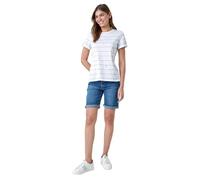 Roman Originals T-Shirt for Women UK - Ladies Tee Shirt Summer Top Holiday Day Causal Short Sleeve Blouses Round Crew Boat Neck Lightweight - White - Size 20