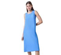 Roman Originals Textured Sleeveless Midi Dress for Women UK - Ladies Everyday Holiday Spring Summer Round Neckline Comfy Soft Evening Vacation Work Party - Light Blue - Size 10