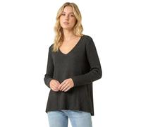 Roman Originals Tie Back Knit Jumper for Women UK - Ladies Everyday Autumn Winter V-Neckline Comfy Soft Evening Vacation Work Party Night Out