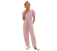 Roman Originals Utility Buttoned Jumpsuit for Women UK - Ladies Everyday Holiday Spring Summer Collar Neckline Comfy Soft Evening Vacation Work Party