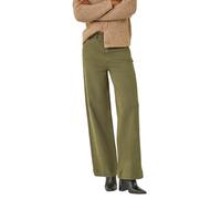 Roman Originals Wide Leg Jeans for Women UK Ladies Denim Trousers Palazzo Pants Jeggings Stretchy Cotton Summer Winter Autumn Spring Smart Office Work Party Flattering Bottoms - Khaki - Size 12