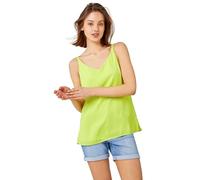 Roman Originals Women Cross Back V-Neck Camisole Vest - Ladies Cami Tank Top Spring Summer Sleeveless Day Holiday Cruise Beach Party Sunset Style Fashion Sleeveless - Lime - Size 10