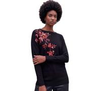 Roman Originals Women Diamante Embellished Jumper Ladies Sparkly Sequin Sweater Batwing Autumn Winter Knit Knitwear Glittery Shiny Casual Evening Going Out Party - Noir Red - Size 18