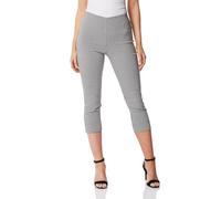Roman Originals Women Ghingham Bengaline Cropped Trousers - Ladies Stretch Pants Legging 3/4 Smart Summer Shorts Casual Office Interview Work Going Out Party Formal Event - Gingham - Size 10