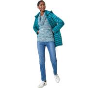 Roman Originals Women Textured Cowl Neck Jumper - Ladies Spring Everyday Summer Evening Vacation Work Holiday Long Sleeve Smart Casual - Turquoise - Size 14