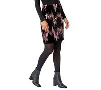 Roman Originals Women Velvet Pull On Pencil Skirt Ladies Autumn Winter Knee Length Smart Evening New Years Eve Party Going Out Sexy Sophisticated Skirts - Bronze - Size 12