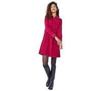 Roman Originals Womens Corduroy Tunic Shirt Dress - Ladies Autumn Everyday Winter Holiday Long Sleeve Soft Pockets Comfy Cuffs Frock Knee Length Gowns - Wine - Size 20