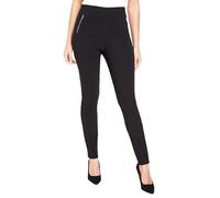 Roman Originals Women's High Waisted Skinny Trousers - Black, Size 10