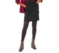 Roman Originals Wrap A-Line Stretch Skirt for Women UK - Ladies Everyday Autumn Winter Comfy Soft Evening Vacation Work Party Night Out - Black - Size 16