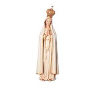 Roman Our Lady of Fatima 7" Gold Metallic Statue