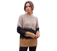 Roman Women's Petite Abstract Knit Jumper in Stone | Size: 12 Roman Stone 12