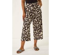 Roman Petite Abstract Stretch Trouser In Black Black