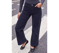 Roman Women's Petite Baby Corduroy Wide Leg Trouser in Grey | Size: 10 Roman Grey 10
