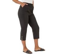 Roman Women's Petite Bengaline Cropped Trouser in Black | Size: 14 Roman Black 14