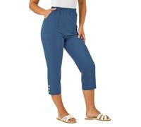 Roman Petite Bengaline Cropped Trouser In Mid Blue Mid Blue 8