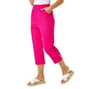 Roman Petite Bengaline Cropped Trouser In Pink Pink 14