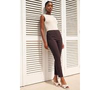 Roman Women's Petite Bengaline Stretch Trouser in Chocolate | Size: 10