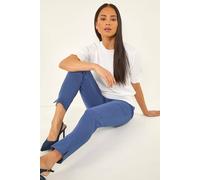 Roman Women's Petite Bengaline Stretch Trouser in Mid Blue | Size: 14 Roman Mid Blue 14