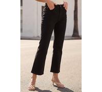 Roman Women's Petite Bootcut Cropped Jeans in Black | Size: 14 Roman Black 14