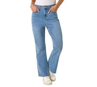Roman Petite Bootcut Stretch Jeans for Women UK - Ladies Everyday Autumn Winter Comfy Soft Evening Vacation Work Party Night Out - Petite Denim - Size 14