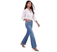Roman Petite Bootcut Stretch Jeans for Women UK - Ladies Everyday Autumn Winter Comfy Soft Evening Vacation Work Party Night Out - Petite Denim - Size 10