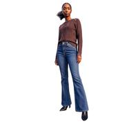 Roman Petite Bootcut Stretch Jeans for Women UK - Ladies Everyday Autumn Winter Comfy Soft Evening Vacation Work Party Night Out - Petite Indigo - Size 12