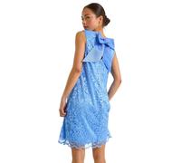 Roman Petite Bow Back Lace Shift Dress In Blue Blue 10