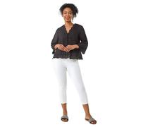 Roman Petite Broderie Scallop Blouse In Black Black 16