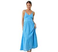 Petite Broderie Strappy Maxi Dress Roman Light Blue 18