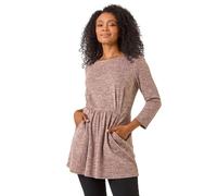 Roman Petite Brushed Knit Pocket Detail Top In Light Pink Light Pink 14
