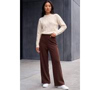 Roman Women's Petite Brushed Ribbed Trouser in Chocolate | Size: 18 Roman Chocolate 18