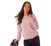 Roman Petite Button Cuff Knit Jumper In Light Pink Light Pink 18