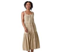 Roman Petite Button Front Tiered Midi Dress for Women UK - Ladies Everyday Holiday Spring Summer Sweetheart Neckline Comfy Soft Evening Vacation Work Party - Petite Stone - Size 18