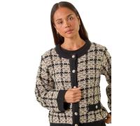 Roman Petite Buttoned Knit Cardigan for Women UK - Ladies Everyday Autumn Winter Round Neckline Comfy Soft Evening Vacation Work Party Night Out