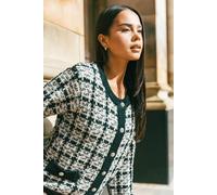 Roman Petite Buttoned Knit Cardigan In Black Black 10