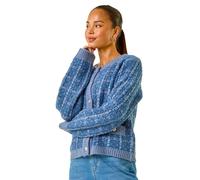Roman Petite Buttoned Knit Cardigan In Blue Blue 12
