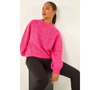 Roman Petite Cable Knit Embellished Jumper In Pink Pink 16