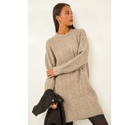 Roman Women's Petite Cable Knit Shift Dress in Stone | Size: 16 Roman Stone 16