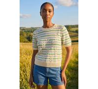 Roman Women's Petite Cable Knit Stripe Jumper in Ivory | Size: 18 Roman Ivory 18