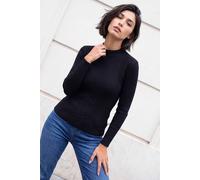 Roman Women's Petite Cable Knit Turtleneck Jumper in Black | Size: 10